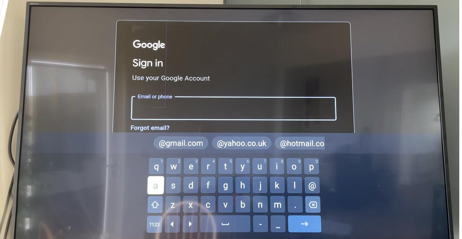 Login to Google Account in Android TV