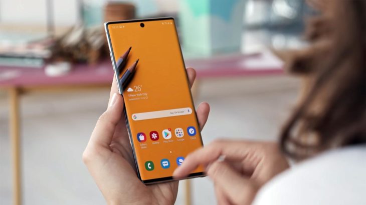 Samsung Galaxy Note 10 Plus Android 11 Home Page