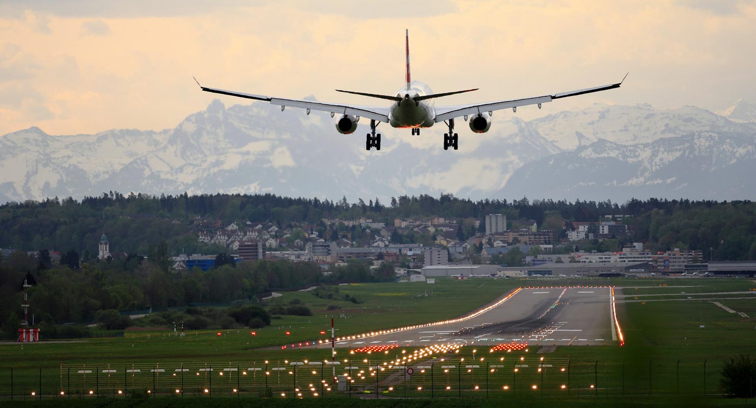 Flight Runway With Lights