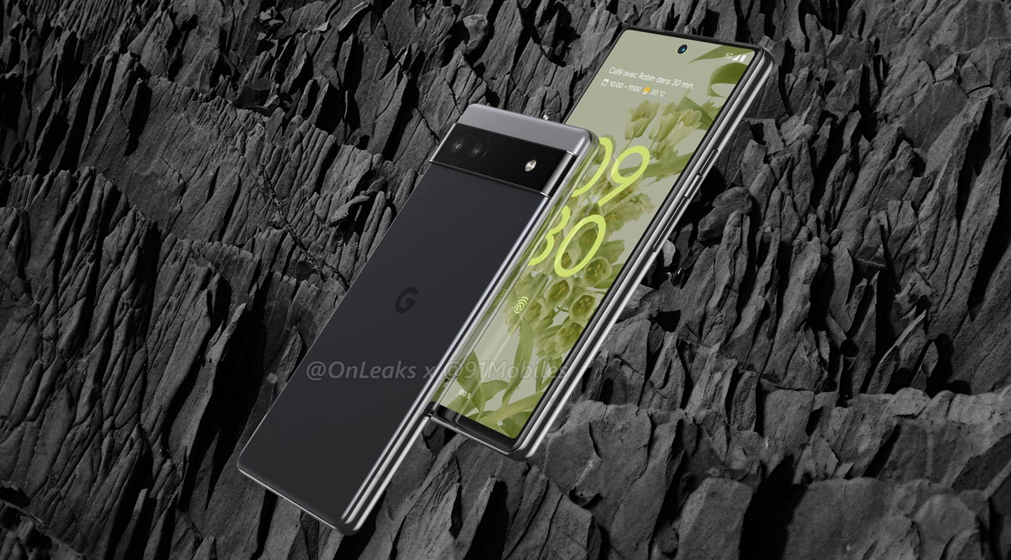 Google Pixel 6a Renders with Black Stone Background