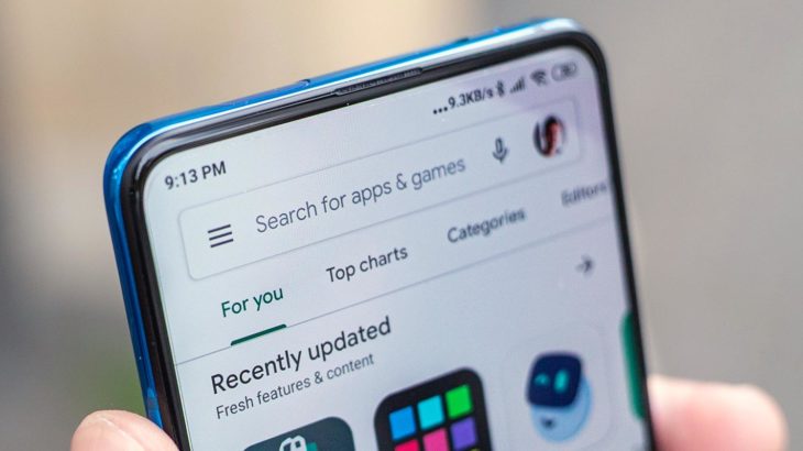 Google Play Store Search Bar in the Mobile