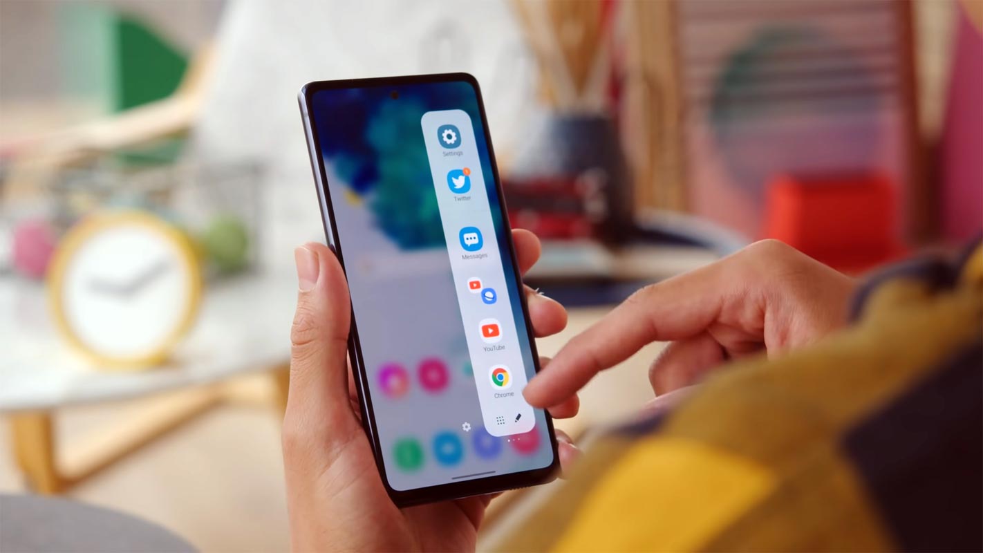 Samsung Galaxy S20 Fan Edition 5G SIdebar Options