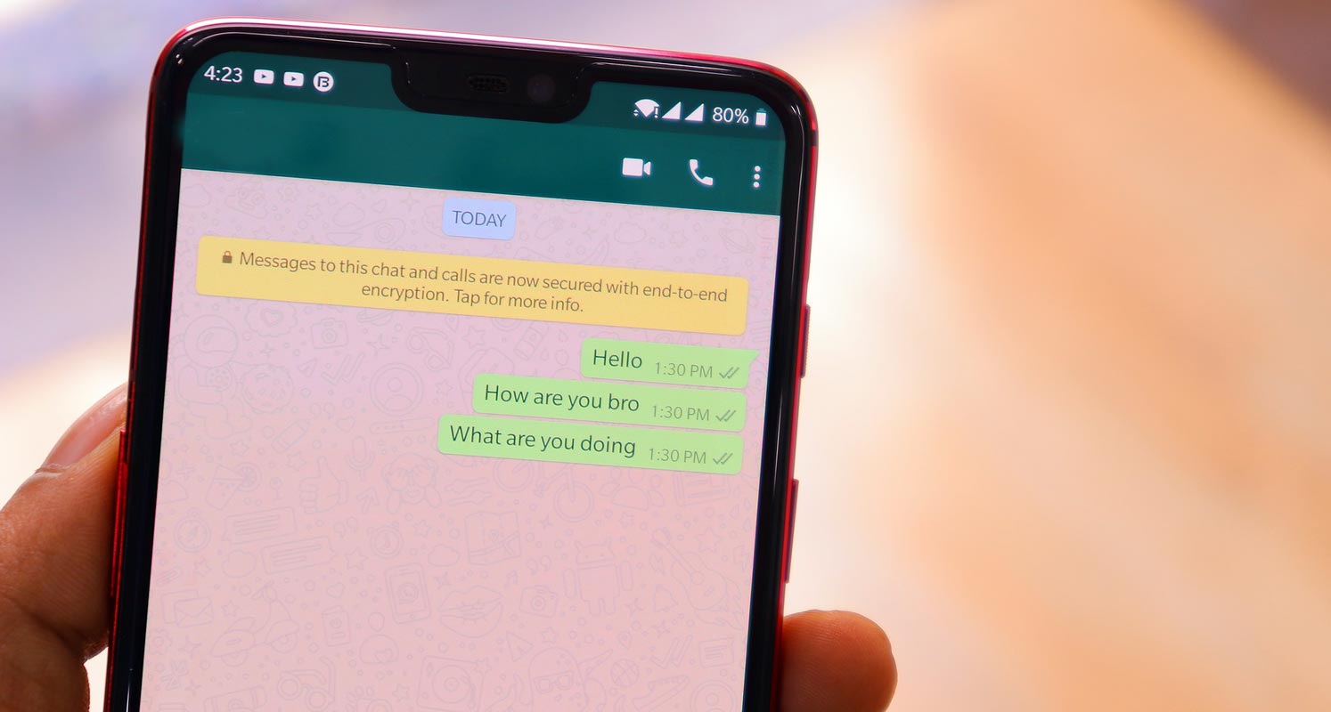 Whatsapp Chat in Mobile Messages