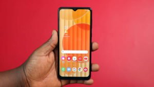 samsung galaxy a02 unlock screen in hand