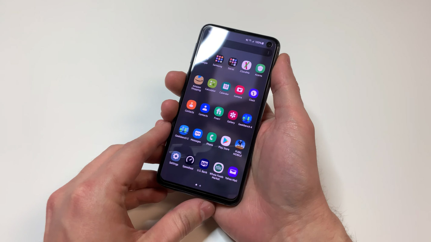 samsung galaxy s10e apps menu