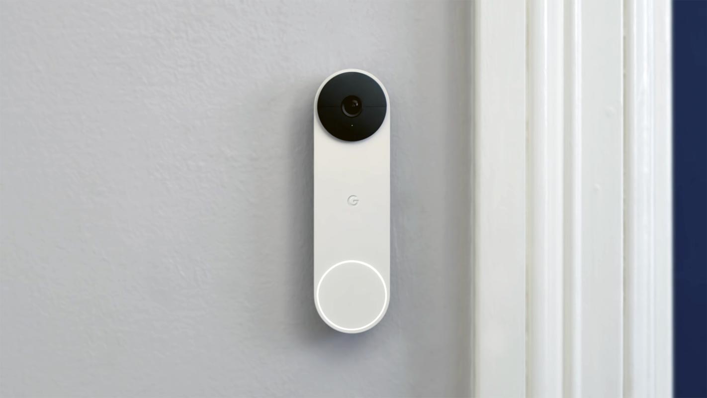 Google Nest Door Bell in the Outdoor Wall