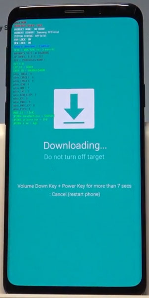 samsung galaxy s9 plus download mode image