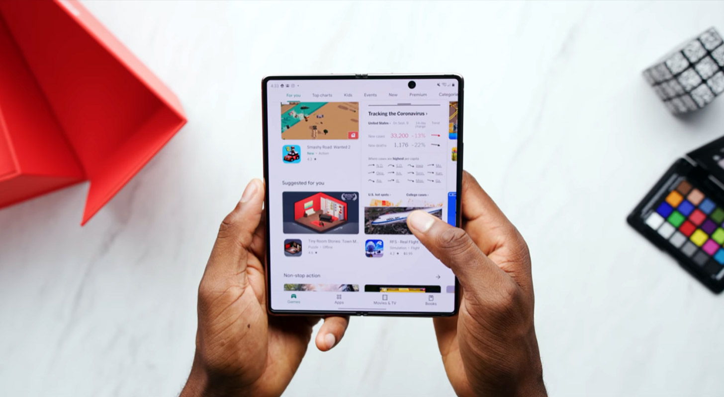 samsung galaxy z fold 2 5g play store