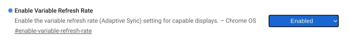 Chrome OS 101 Variable Refresh Rate