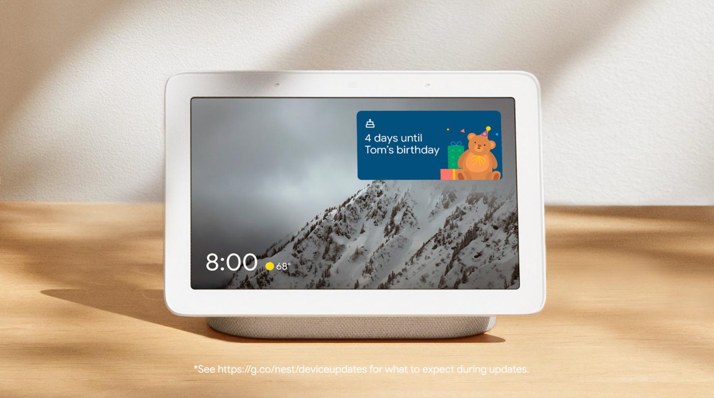 Google Nest Hub Birthday Reminder