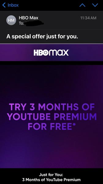 Three Months free YouTube Premium Subscription