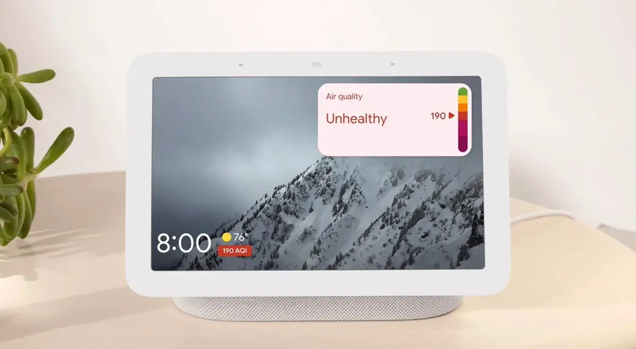 Nest Hub Air Quality Display Show