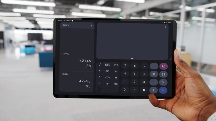 Google Calculator Tablet UI