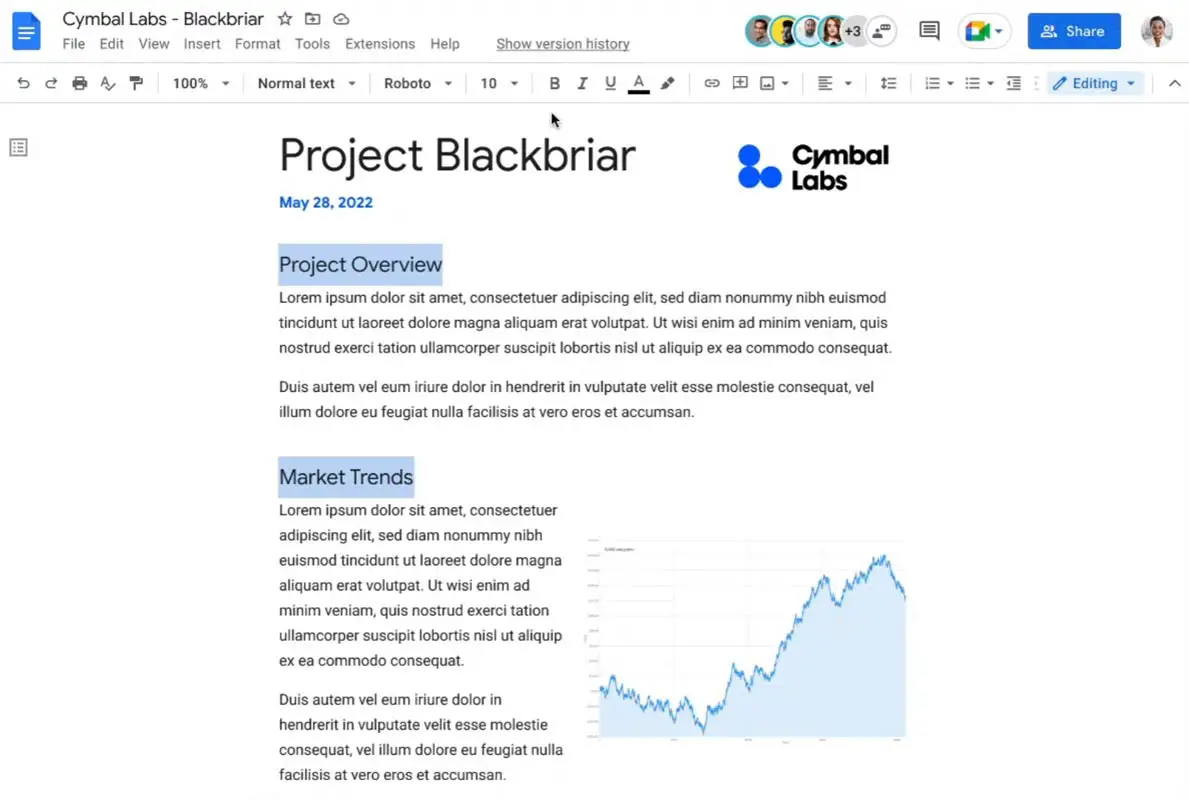 Google Docs Workspace Multiple Selection