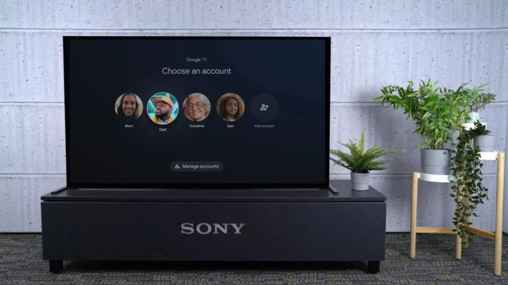Google TV profile Selection in Sony Xperia TV