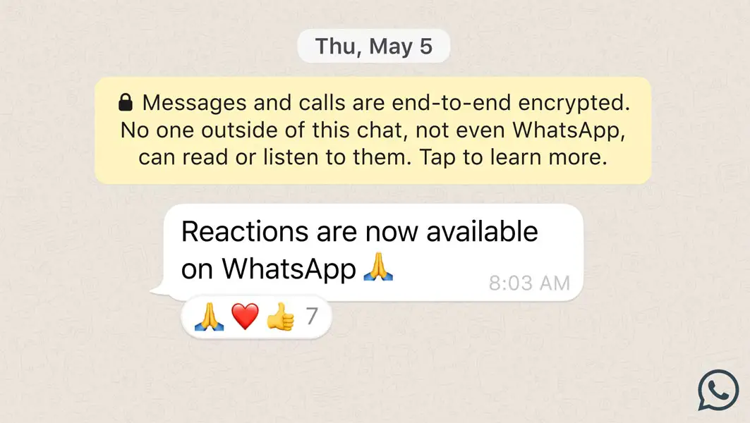 WhatsApp Reactions Screenshot 2