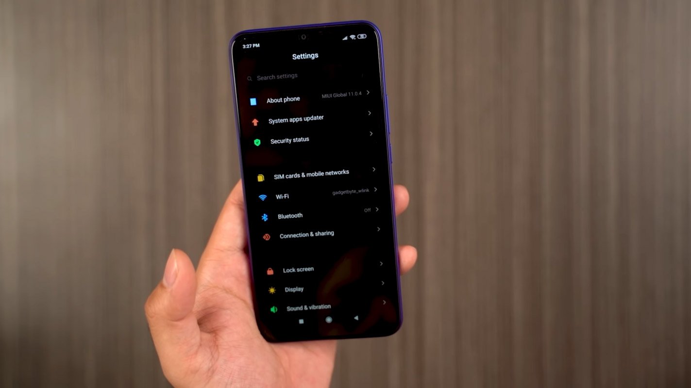 redmi 9 settings