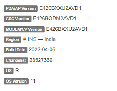 samsung galaxy f42 5g android 11 firmware details