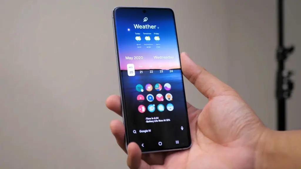 samsung galaxy s20 plus lock screen