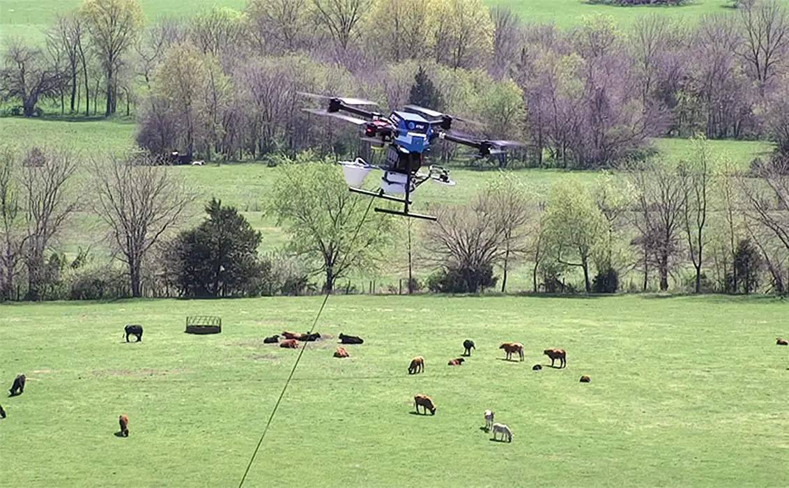 AT&T Flying COW Drone in the field