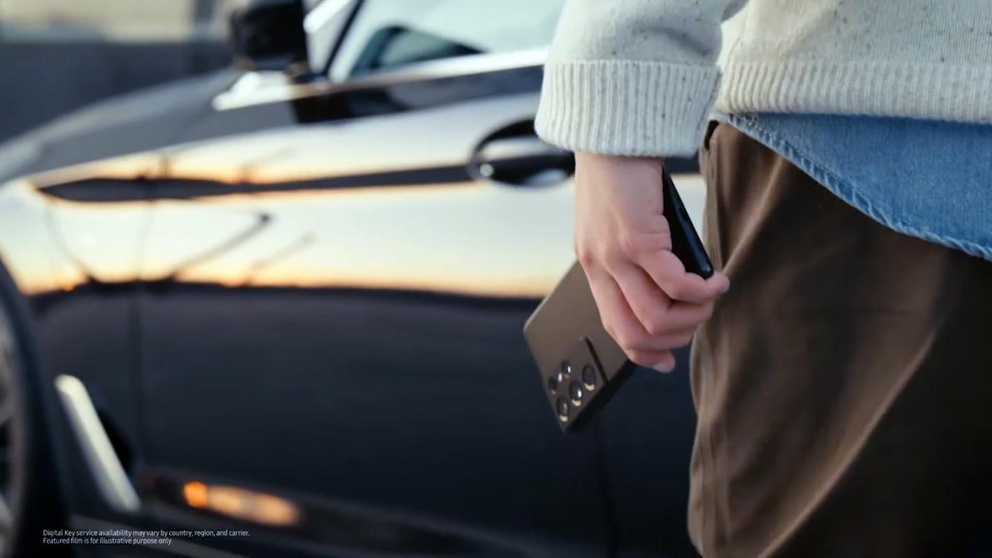 Samsung Mobile unlocking a Car