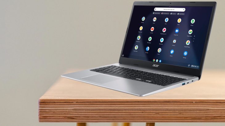 Acer Chromebook 315 15.6-inch LAptopn on the Wooden Table