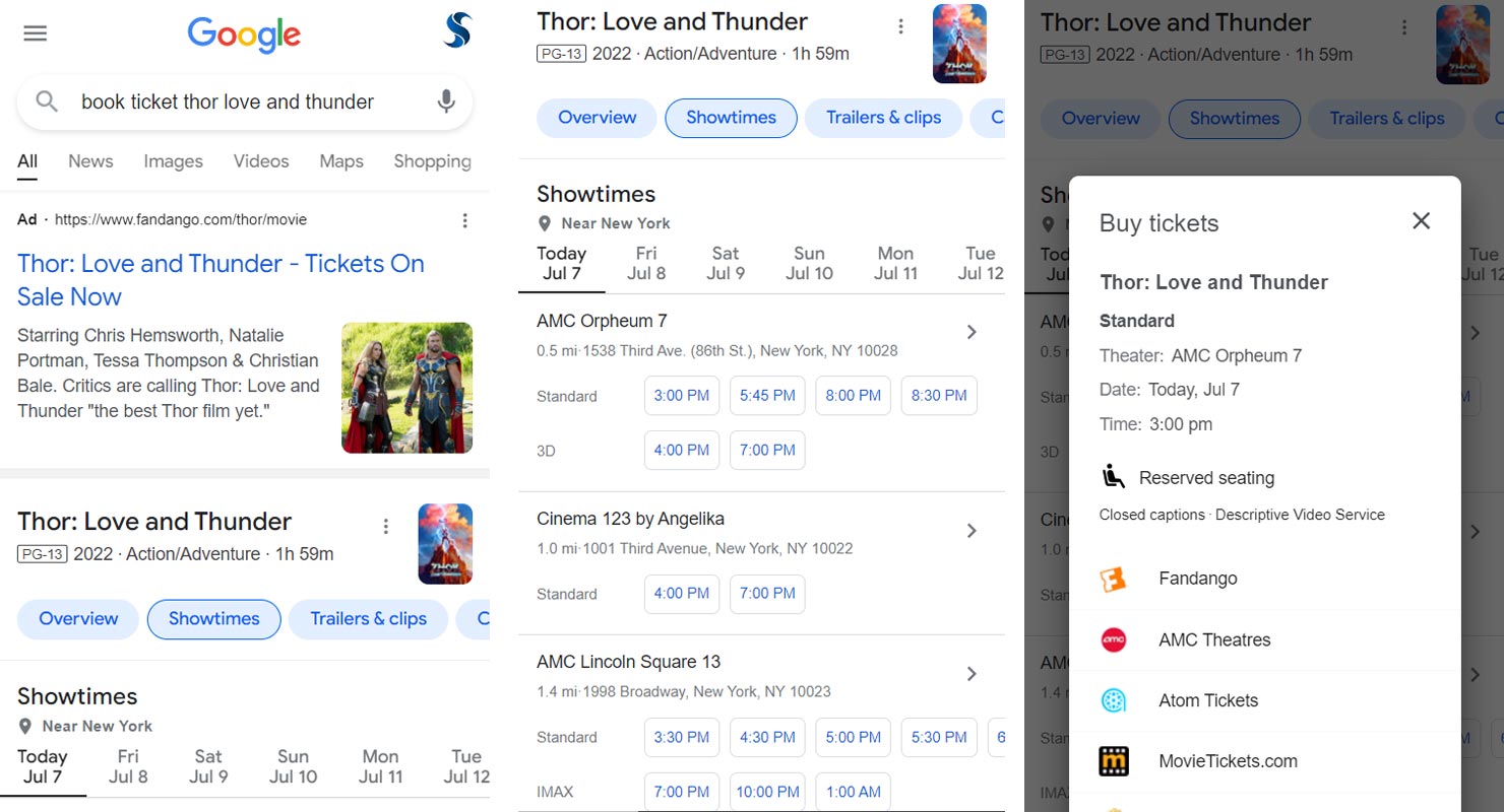 Book Tickets Thor Love and Thunder