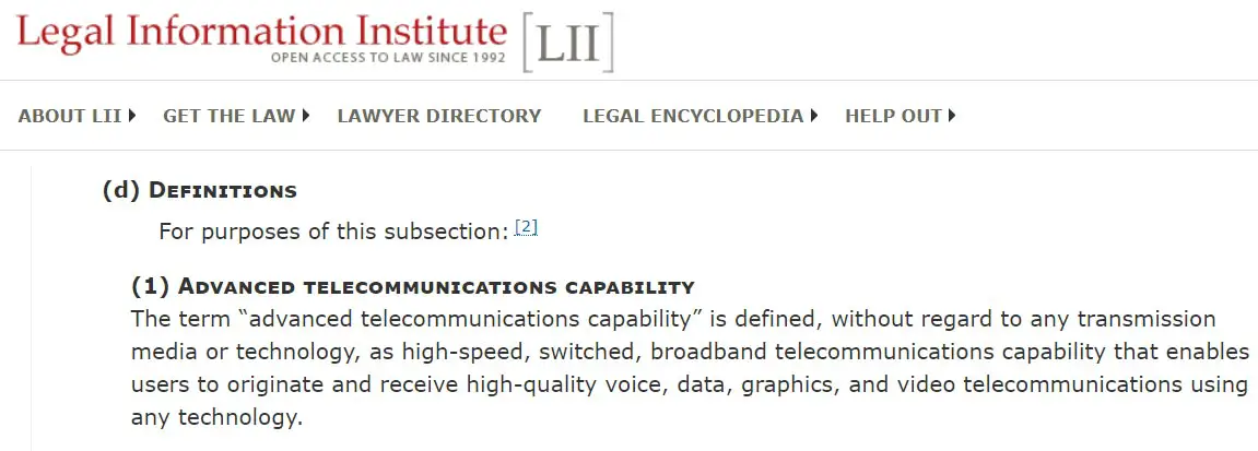FCC Internet Speed Official Legal Statement