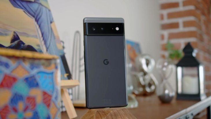 Google Pixel 6 Rear Camera in Wooden Table