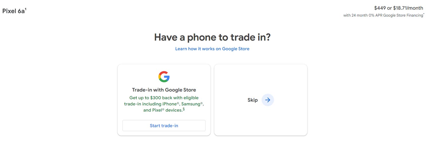 Google Pixel 6a Trade In Offer