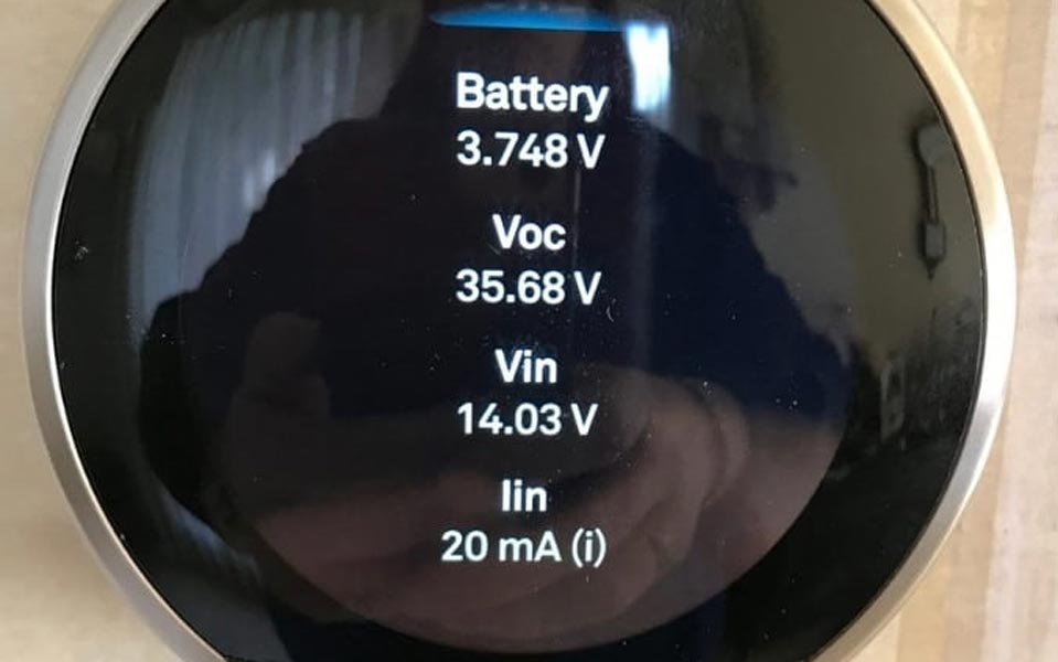 Nest Thermostat Voc Vin Values