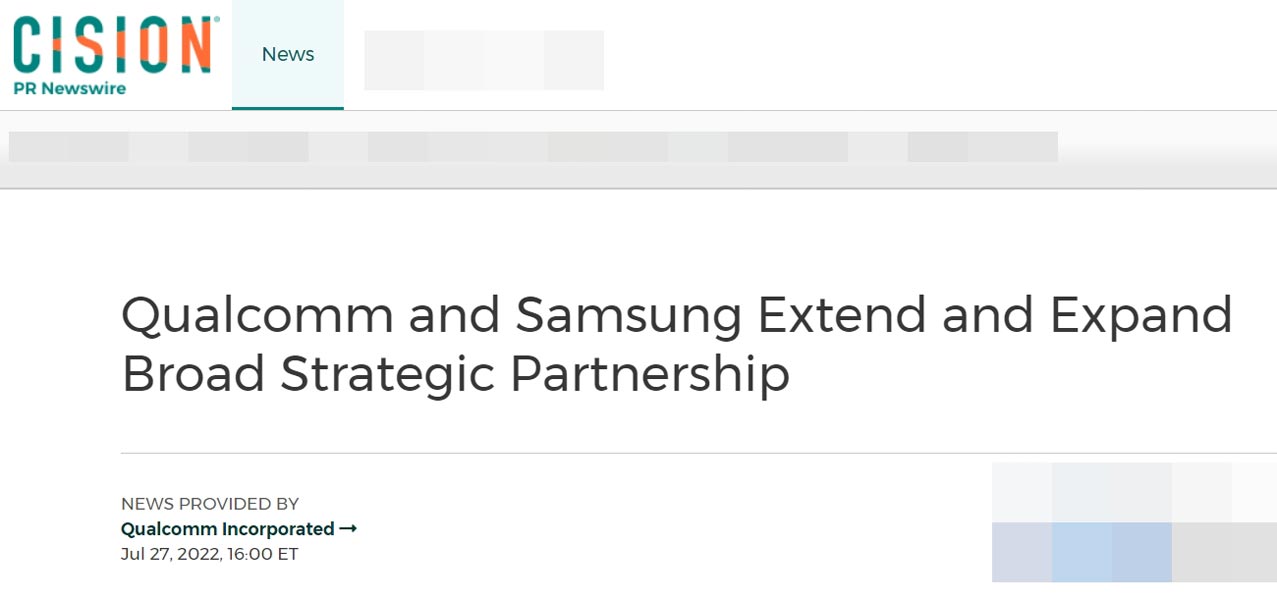 Samsung Qualcomm Partnership 2023