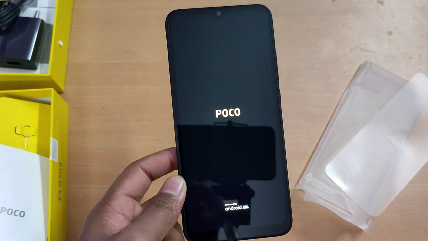 poco c3 boot logo