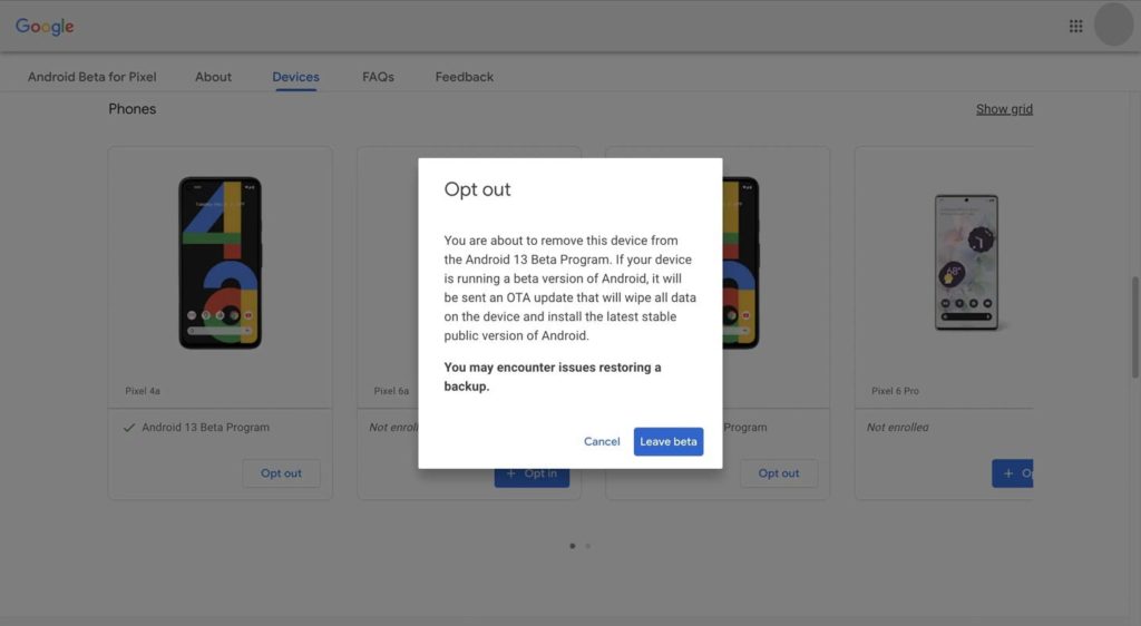 How to Opt-Out Android 13 Beta in Google Pixel Mobiles and Install ...