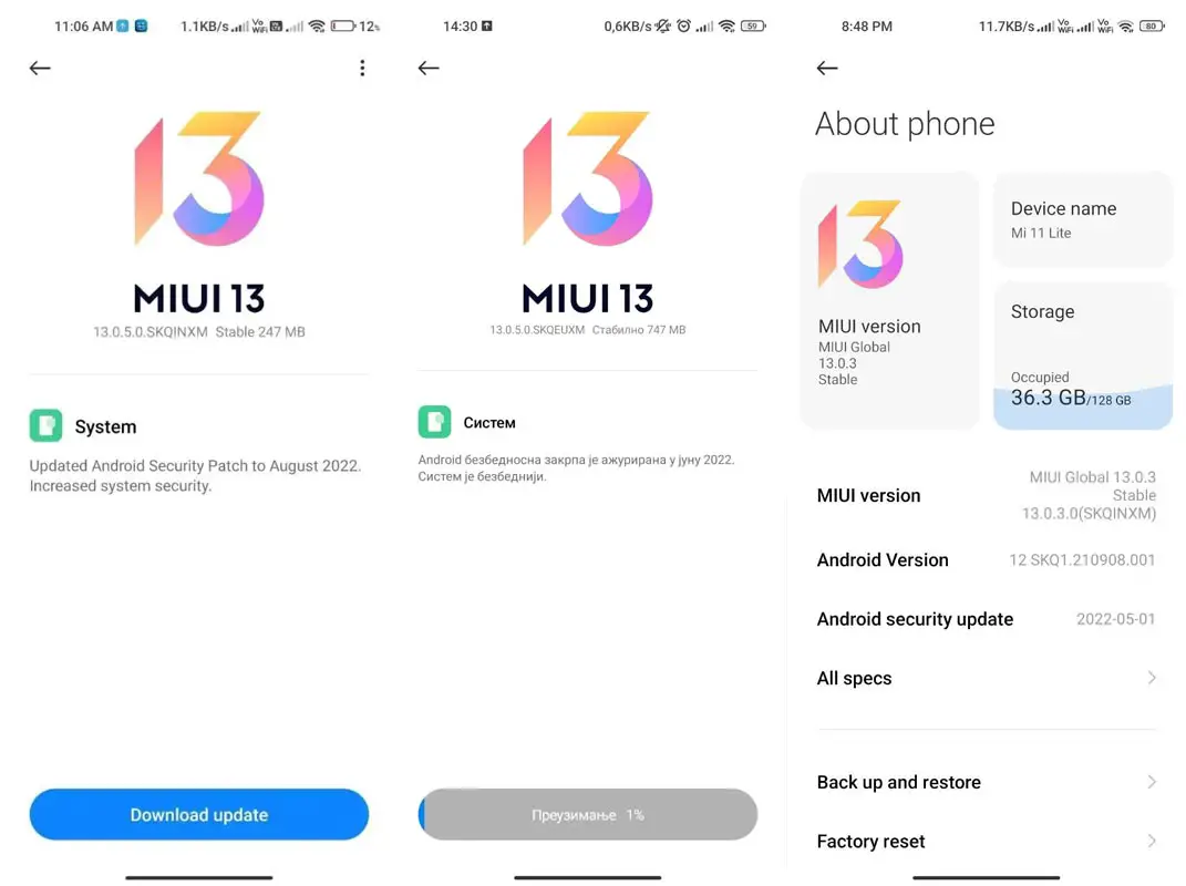 MIUI 13 Update Screenshots