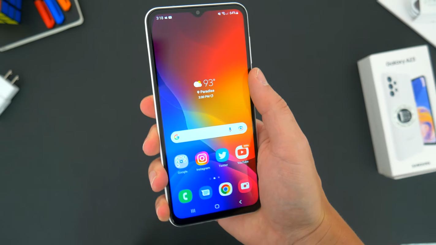 SAMSUNG GALAXY A23 HOME SCREEN