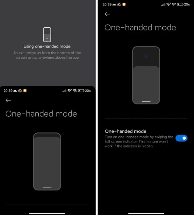 Xiaomi Android 13 One Handed Mode