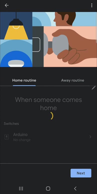Google Home App Home Away Routines Screenshot