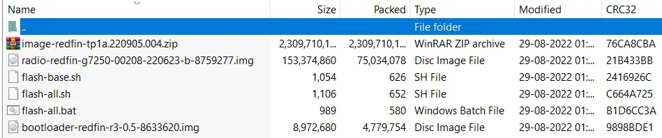 Google Pixel 5 Extracted Firmware Files