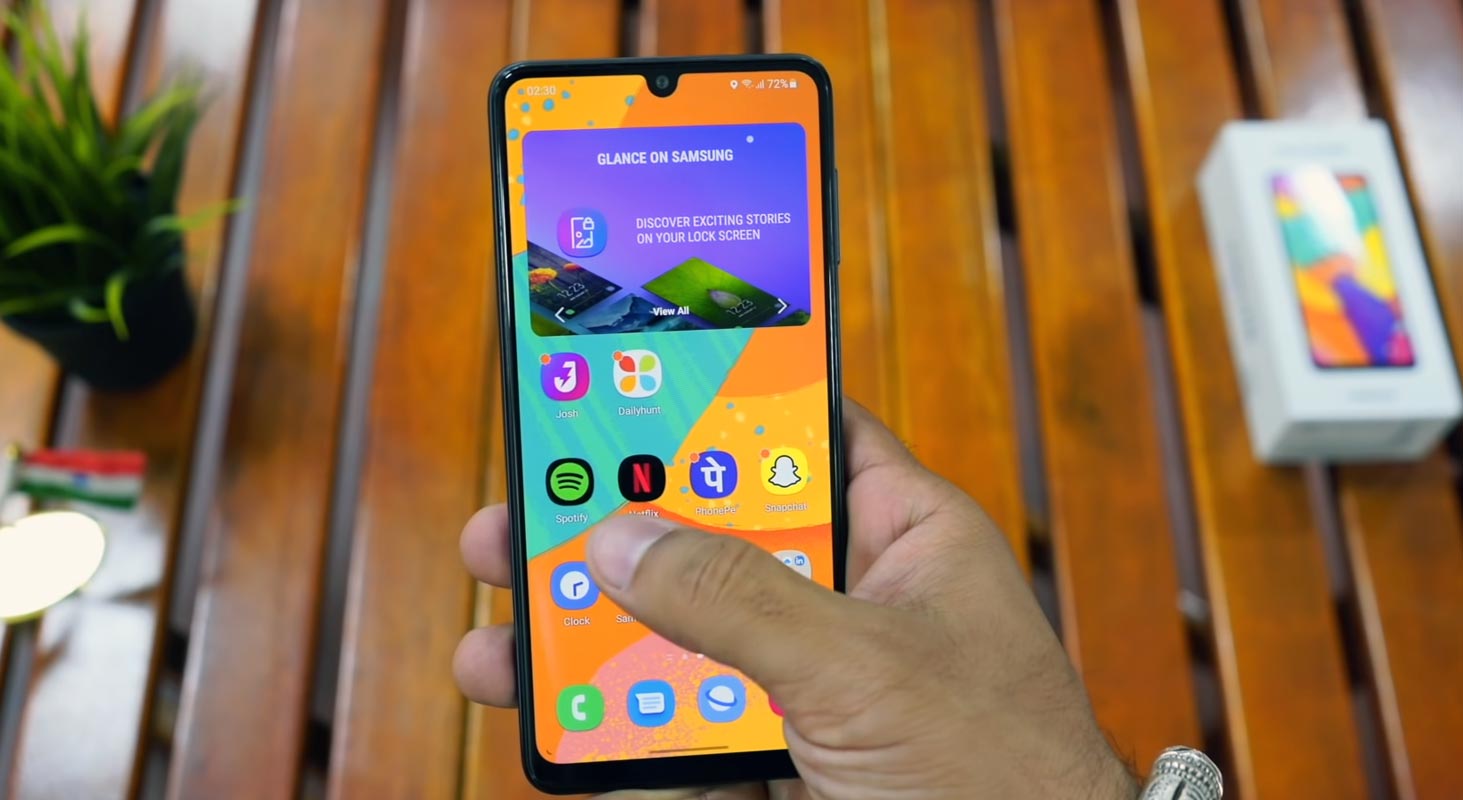 Samsung Galaxy F22 Android 12 Home Screen Unlocked