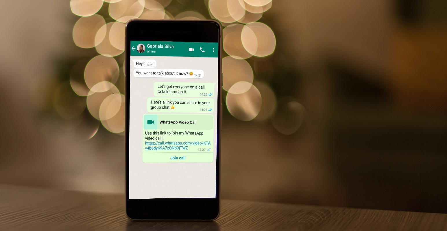 Whatsapp Video Call Links Share in Android Mobile