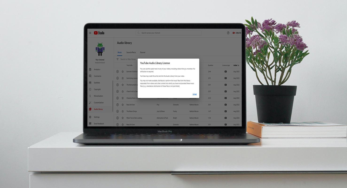 YouTube Creator license Audio Demo