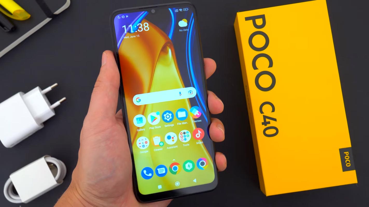 poco c40 unlock screen