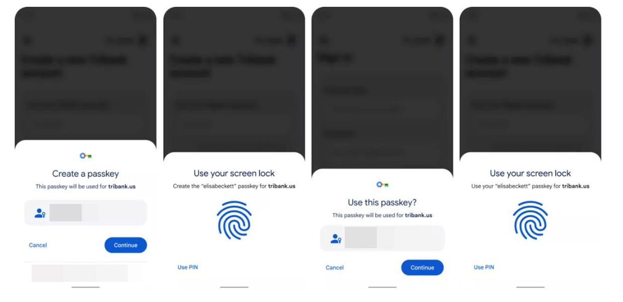 Google Passkeys Filling Process