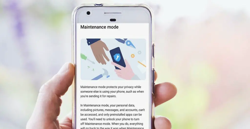 Samsung Galaxy Mobiles Maintanence Mode