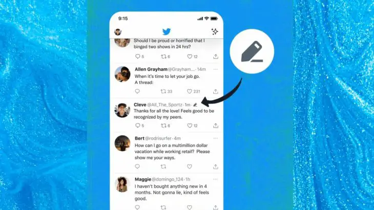 Twitter Blue Edit Button