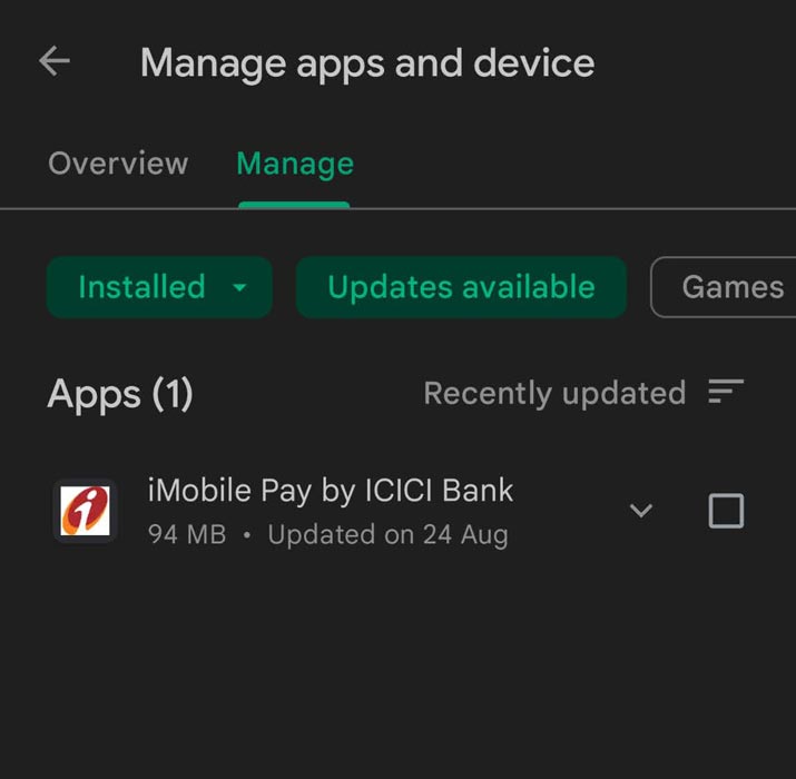 Updates Apps using App Store