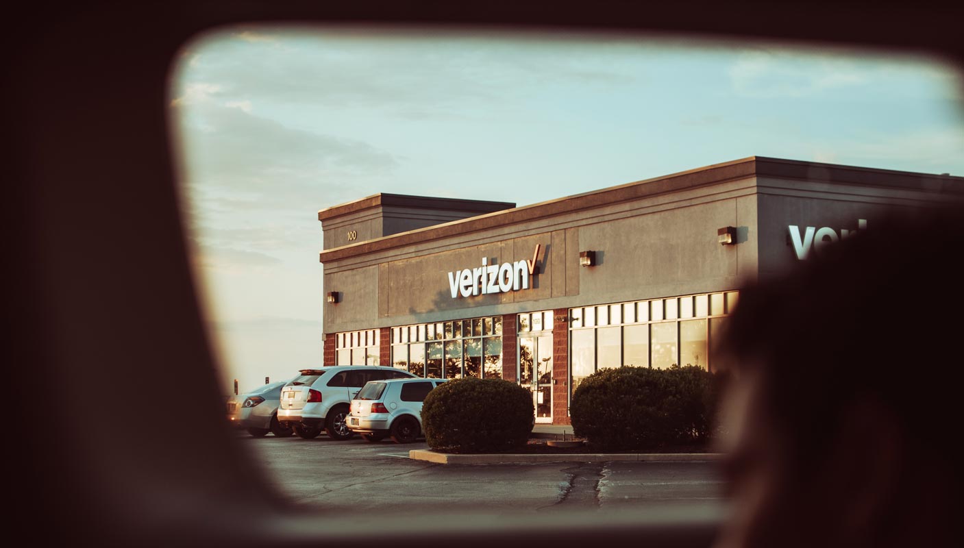 Verizon Store View from Car