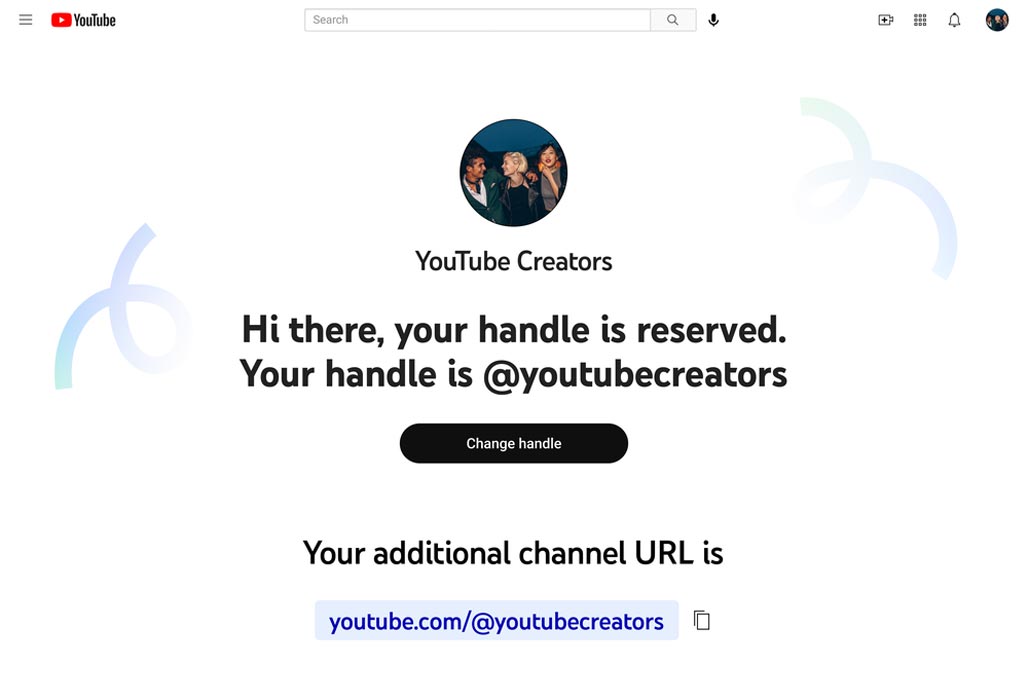 YouTube Handles URL Change Demo Screenshot