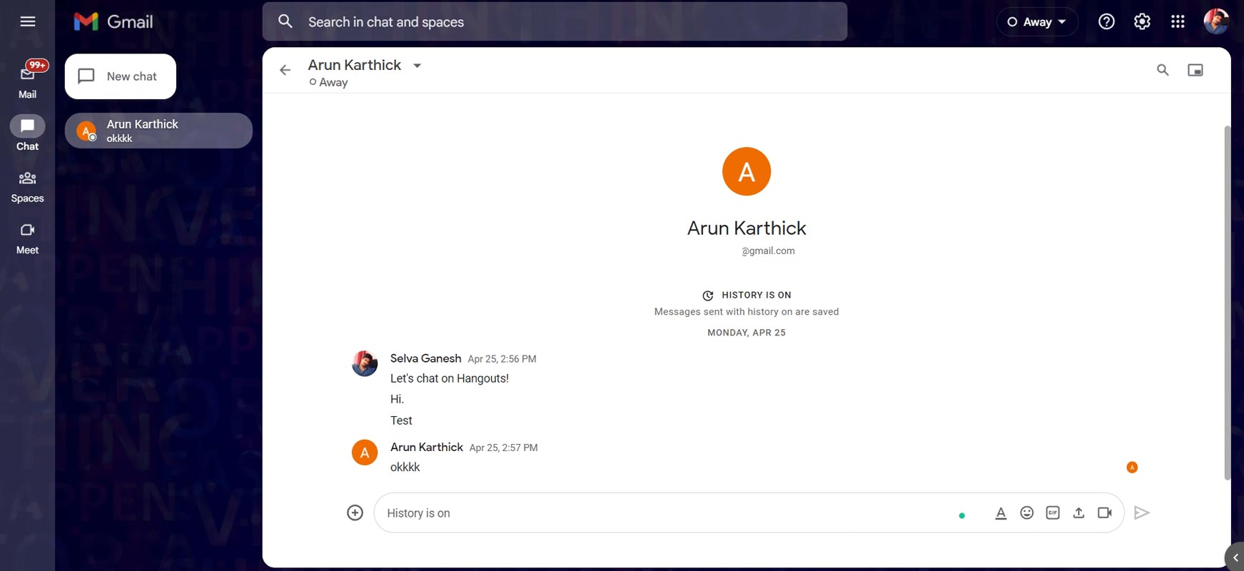 New Chat Layout Gmail